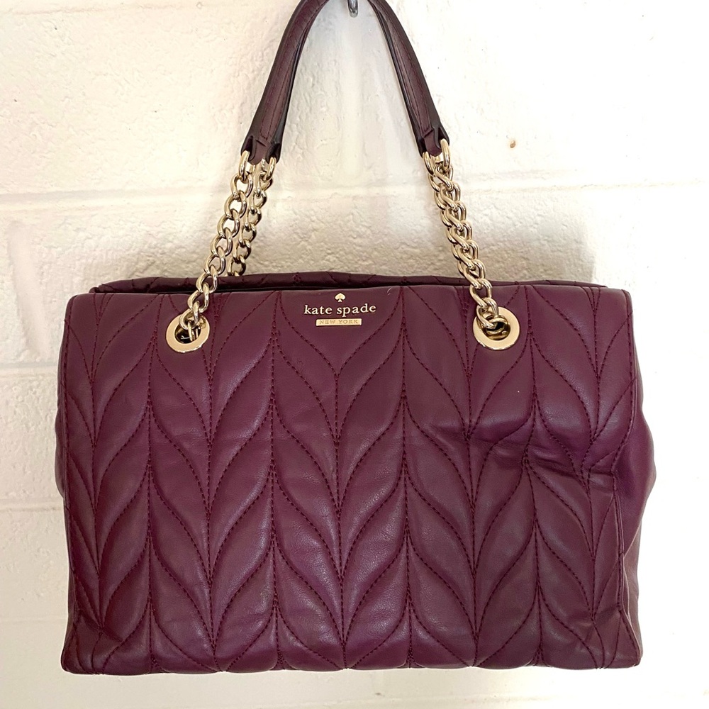 Kate Spade Plum Quilted Briar Lane Shoulder Bag